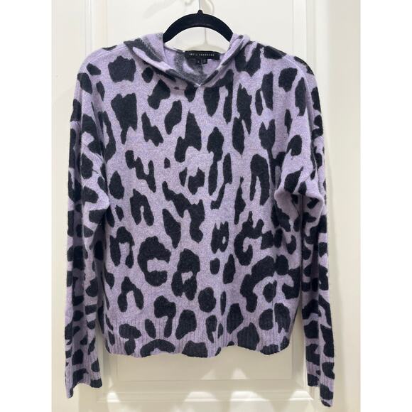 360 Cashmere Carson Hoodie Wisteria & Charcoal Skull Sz S - Picture 2 of 8